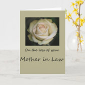 Rose-Karte für Mutter im Beileid mit Rechtsverlust Karte (Gelbe Blume)