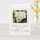 Rose-Karte für Mutter im Beileid mit Rechtsverlust Karte (Gelbe Blume)