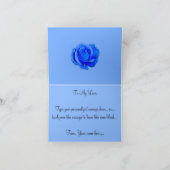 Rose Karten Blue Flowers Custom Grußkarte (Innenseite)