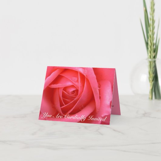 Rose Karten Personalisierte Rose Hochzeit Einladun (Vorderseite)