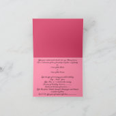 Rose Karten Personalisierte Rose Hochzeit Einladun (Innenseite)