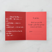 Rose Karten Rosa Blume Benutzerdefinierte Grußkart (Innenseite)