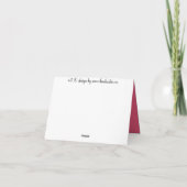 Rose Karten Rosa Blume Benutzerdefinierte Grußkart (Rückseite)