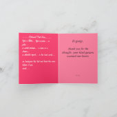 Rose Karten Rosa Blume Benutzerdefinierte Grußkart (Innenseite)