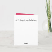 Rose Karten Rote Blume Benutzerdefinierte Grußkart (Rückseite)