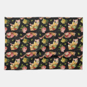 Rose Kätzchen Vintag Flora Küchentücher (Horizontal)