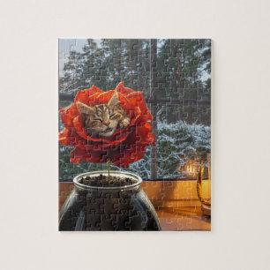Rose Katzen Traum Puzzle