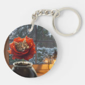 Rose Katzen Traum  Schlüsselanhänger (Rückseite)