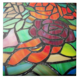 Rose Keramik aus Hartglas Fliese