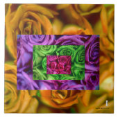 Rose Keramik Fliese (Vorderseite)