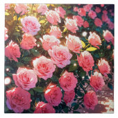 Rose Keramik Fliese (Vorderseite)