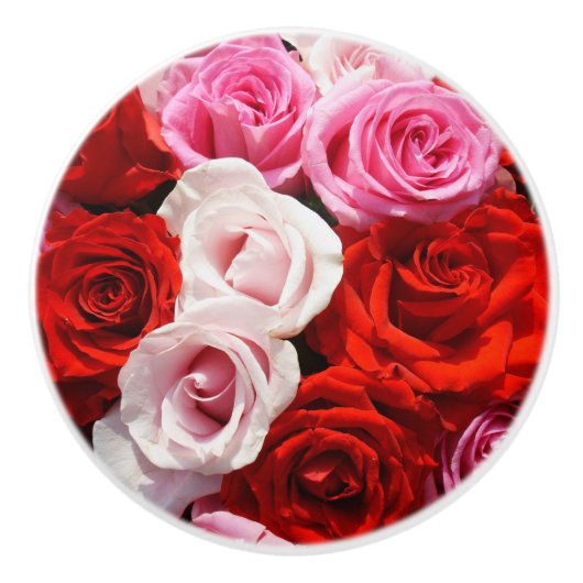 Rose-Keramik Keramikknauf (Vorderseite)