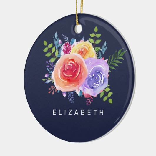 Rose Keramik Ornament (Links)