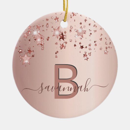 Rose Keramik Ornament (Vorne)