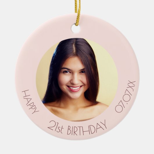 Rose Keramik Ornament (Vorne)