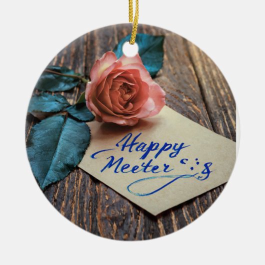 Rose Keramik Ornament (Vorne)