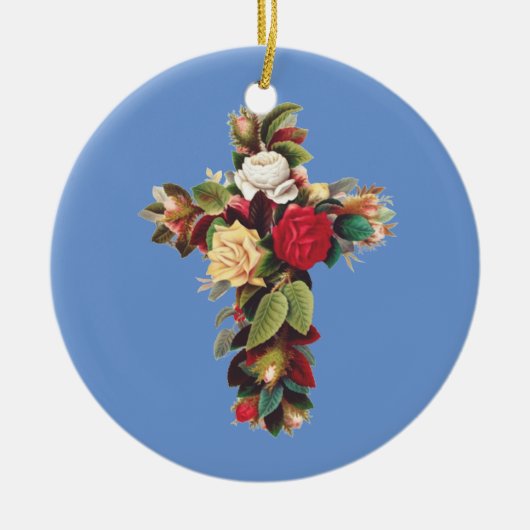Rose Keramik Ornament (Vorne)