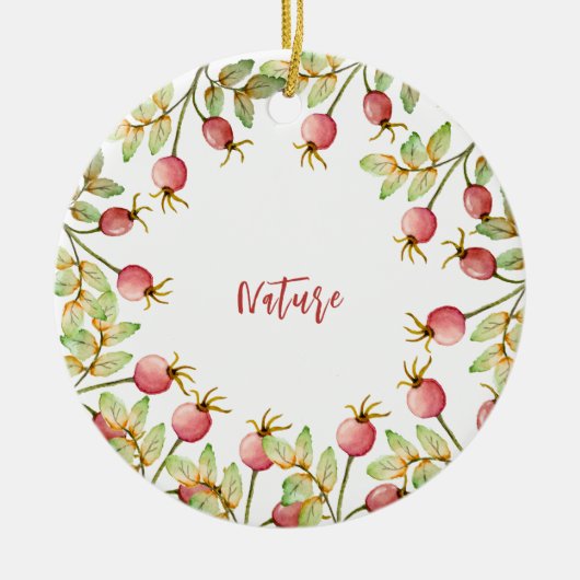 Rose Keramik Ornament (Vorne)