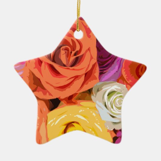 Rose Keramik Ornament (Vorne)