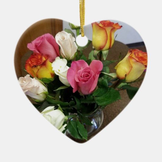 Rose Keramik Ornament (Vorne)