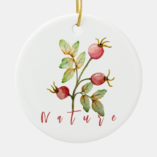 Rose Keramik Ornament (Vorne)