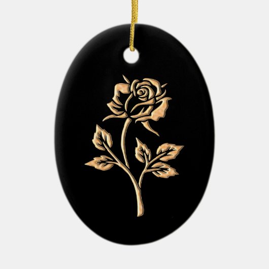 Rose Keramik Ornament (Vorne)