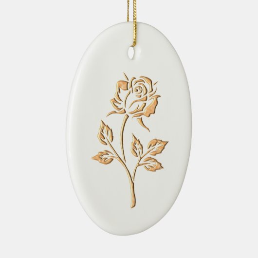 Rose Keramik Ornament (Rechts)