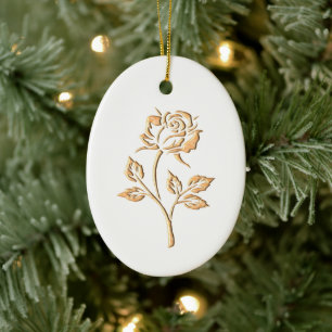 Rose Keramik Ornament