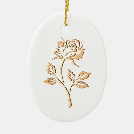 Rose Keramik Ornament (Vorne)