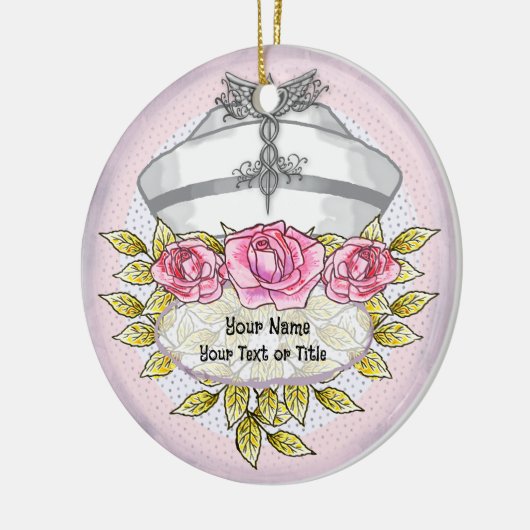 Rose Keramik Ornament (Links)