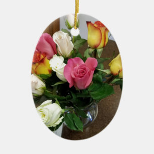 Rose Keramik Ornament