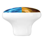 Rose Keramik Pull Keramikknauf (Seitenansicht)