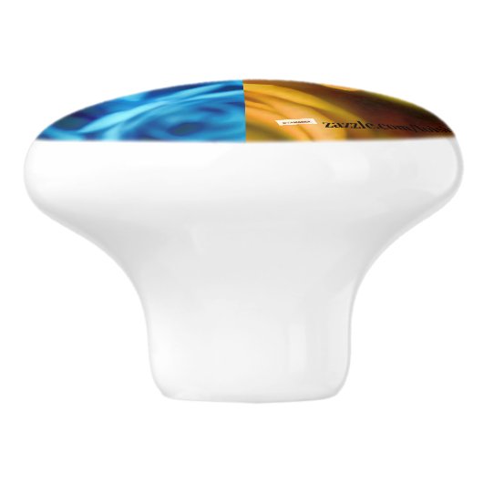 Rose Keramik Pull Keramikknauf (Seitenansicht)