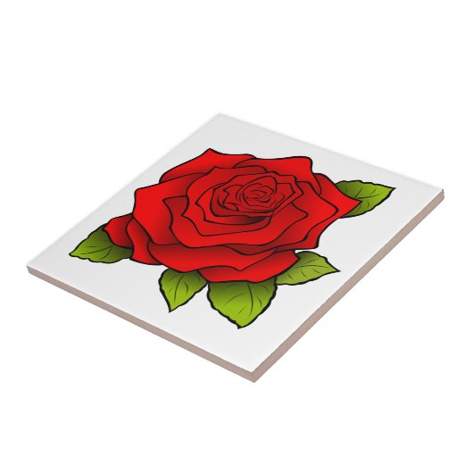 Rose Keramik Tile Fliese (Seite)