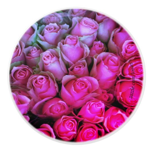 Rose Keramikknauf (Vorderseite)