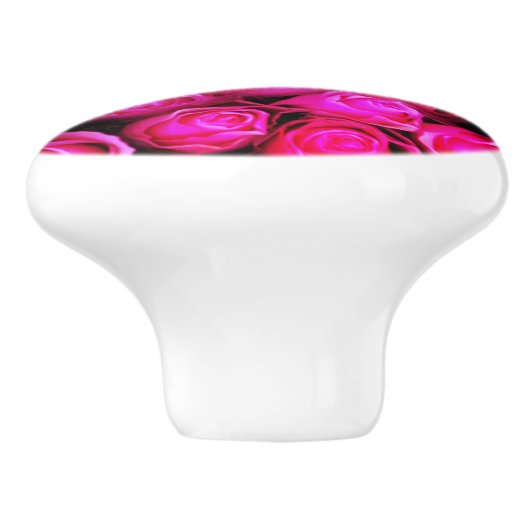 Rose Keramikknauf (Seitenansicht)