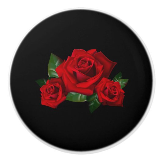 Rose Keramikknauf (Vorderseite)