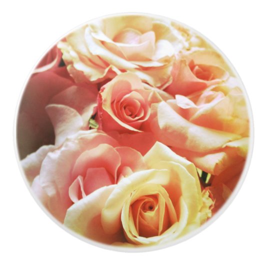 Rose Keramikknauf (Vorderseite)