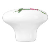 Rose Keramikknauf (Seitenansicht)