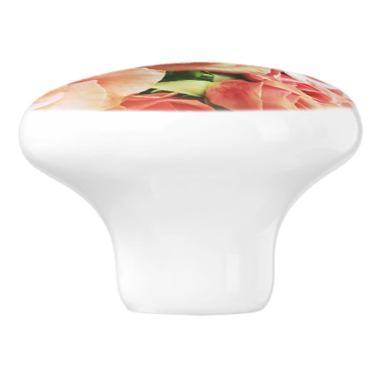 Rose Keramikknauf (Seitenansicht)