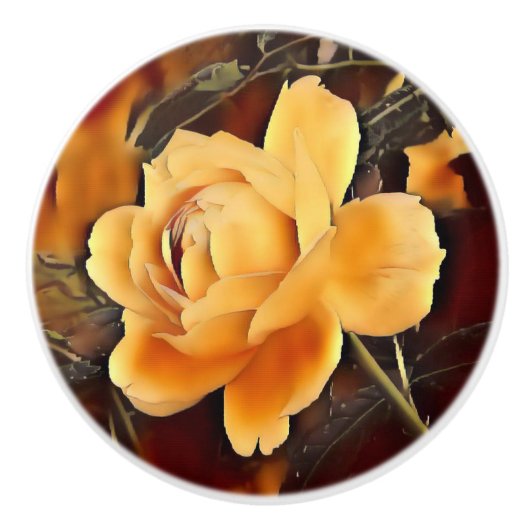 Rose Keramikknauf (Vorderseite)