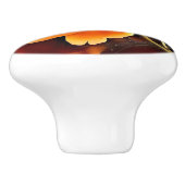 Rose Keramikknauf (Seitenansicht)