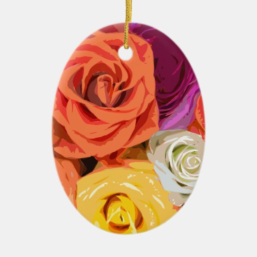 Rose Keramikornament (Vorne)