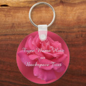 Rose Key Chains Peprsonalized Pink Rose Schlüssela Schlüsselanhänger (Vorderseite)