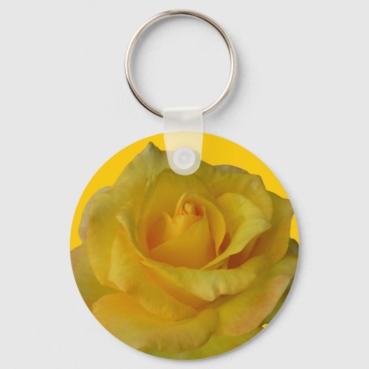 Rose Key Ketten Gelbe Blume Geschenke Schlüsselanhänger (Vorderseite)