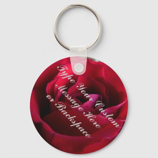 Rose Key Ketten Personalisiert Rote Rose Schlüssel Schlüsselanhänger (Vorderseite)