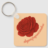 Rose Keychain with Your Name Schlüsselanhänger (Vorderseite)