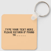 Rose Keychain with Your Name Schlüsselanhänger (Rückseite)