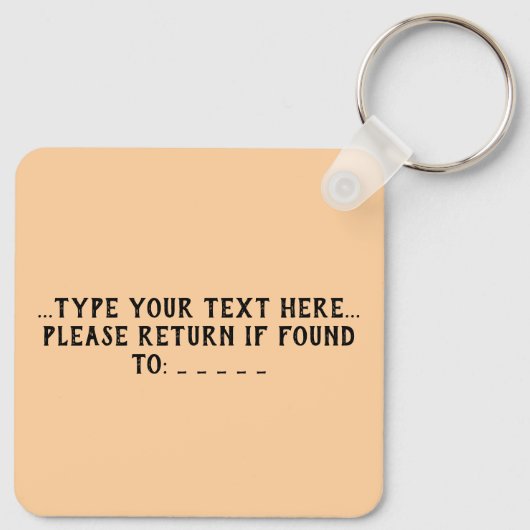 Rose Keychain with Your Name Schlüsselanhänger (Rückseite)