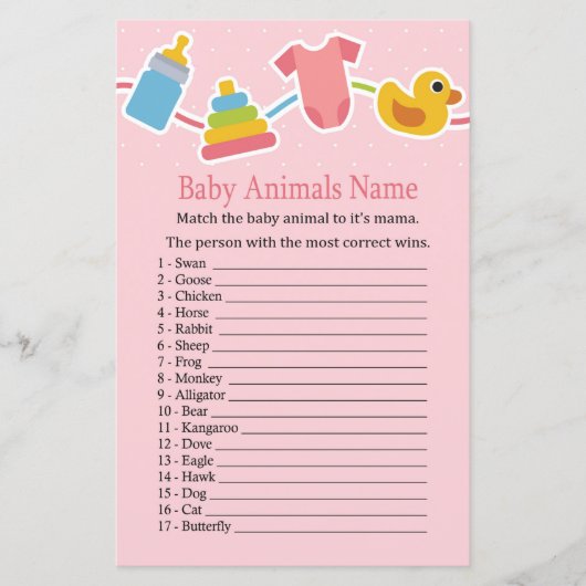 Rose Kinderspielzeug Baby Animes Name Spiel (Vorderseite)